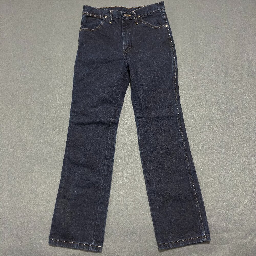 Wrangler Jeans Mens Size 30x30* Dark Blue Denim Straight Leg Western Cowboy